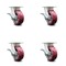 Service Caster 5 Inch Kingpinless Poly on Aluminum Wheel Swivel Caster Set with Brakes SCC SCC-KP30S520-PAR-SLB-4 - alternate 5